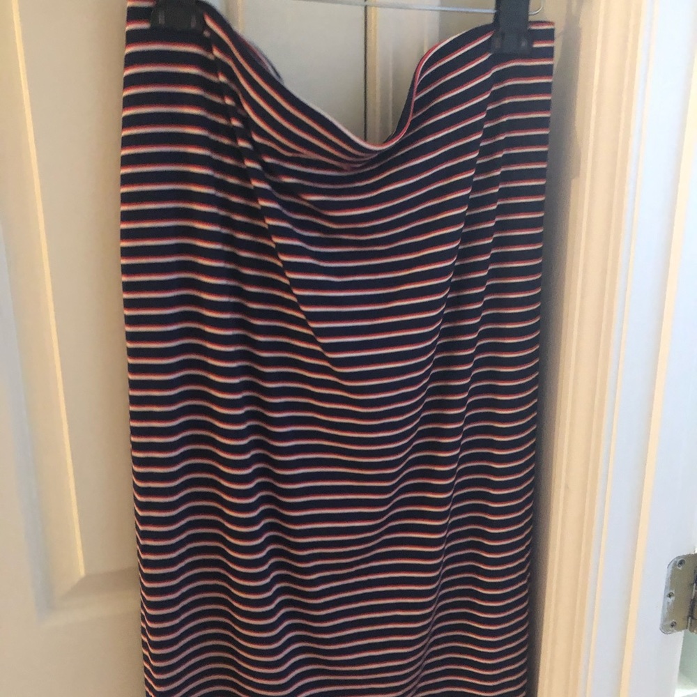 XL Old Navy stretch midi skirt striped